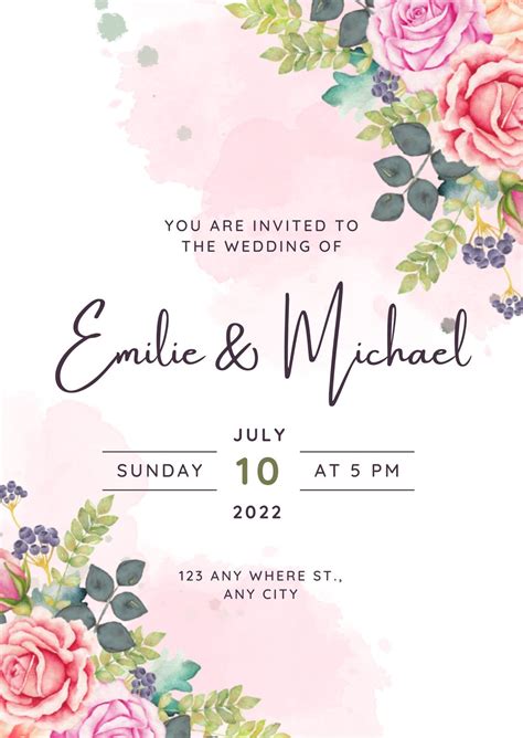canva wedding invitation|Free and customizable wedding templates .
